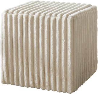 Sitzhocker Dado 45x45 cm Plüschcord Beige