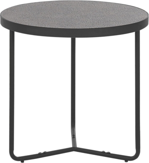 Beistelltisch 'Melody grau / schwarz ⌀ 50 cm mittelgroß