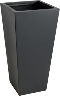 VIVANNO Pflanzkübel Fiberglas CLASSIC Säule - Anthrazit Matt (1 St), 40x40x90 cm