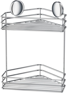 Smedbo Design Eckseifenkorb doppelt zum kleben Edelstahl verchromt B1203