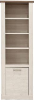 Regal Durio 7 Pinie weiß 71x212x41 cm Standregal Bücherregal Schrank