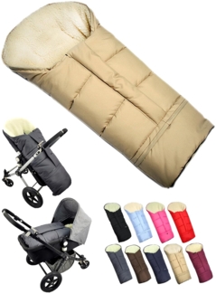 BambiniWelt by Rafael K. Fußsack Winterfußsack Fußsack für Kinderwagen Buggy mumienform Wolle UNI