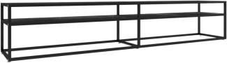 vidaXL TV-Schrank Schwarz Marmor-Optik 220x40x40,5 cm Hartglas 331733