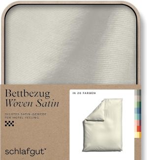 Schlafgut Woven Satin Bettwäsche|Bettbezug einzeln 135x200 - 140x200 cm| yellow-light