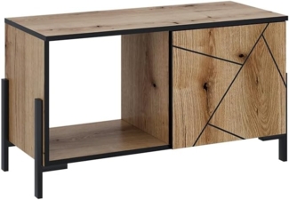 Vicco Couchtisch Eiche 90x39.7 cm mit 1 Tür, Hatto