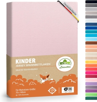 leevitex® Spannbettlaken Spannbettlaken Kinder Spannbettlaken Premium 170 g/m², Gummizug: Rundumgummizug, (1 Stück), schwer & blickdicht, 100% Baumwolle, 70 x 140 cm