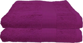 Julie Julsen Duschtücher 2-Duschtücher-Fuchsia-Duschtuch 70 x 140 cm, Baumwolle (2-St)