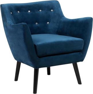 Sessel Samtstoff marineblau DRAMMEN