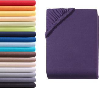 Hometex Premium Textiles Spannbettlaken Jersey Spannbettlaken 100% Baumwolle, Jersey, Gummizug: Rundumgummizug, Premium-Jersey Matratzenhöhe bis 23 cm