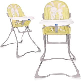 Lorelli Kinderhochstuhl Marcel, klappbar, Bechervertiefung, abwaschbarer Stoff beige gelb