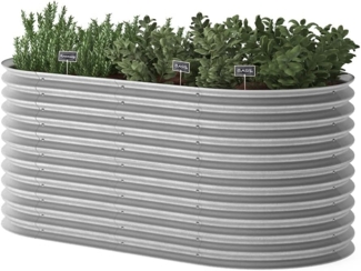OK-Living Hochbeet Silber 200 x 100 cm,