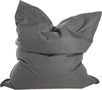 mokebo Sitzsack Der Große (für drinnen & draußen), Bean Bag Outdoor XXL, Bodenkissen, Riesen Sitzkissen in Grau