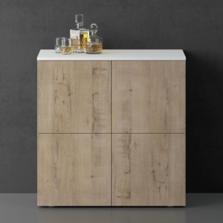 doporro Sideboard Kommode Möbel Mehrzweckschrank Push-to-Open Aufbewahrungsschrank