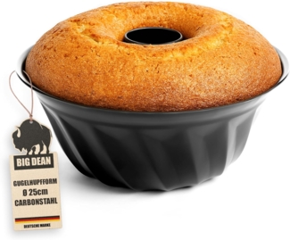 BigDean Gugelhupfform Ø 25 cm antihaftbeschichtet Gugelhupf Backform Kuchenform mit perfekter Hitzeverteilung