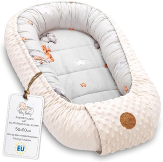 Nestchen Baby - Babynestchen Neugeborene Minky Babynest für kinderbett Vielseitiges tragbar Nest kuschelnest zubehör für babybett warm winter coccon Teddybären beige