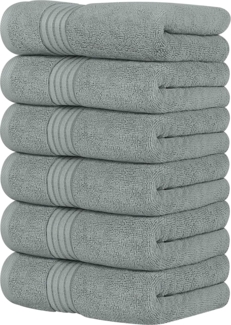 Utopia Towels - Premium Handtücher - 100% gekämmte, ringgesponnene Baumwolle, ultraweich und sehr saugfähig, Dicke Handtücher 41x71 CM's, hochwertige Handtücher (6er-Pack, Kühl Grau)