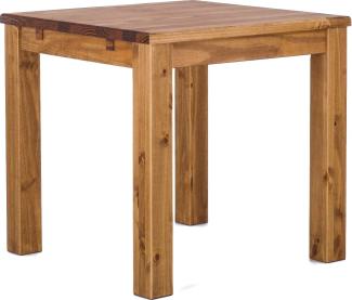 Esstisch Rio Classico 80x80 cm Brasil Holz Pinie Massivholz Esszimmertisch Echtholz ausziehbar vorgerichtet für Ansteckplatten Brasilmöbel