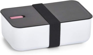 Zeller Present Küchenorganizer-Set Lunch Box, Kunststoff, weiß/schwarz/pink, 19 x 12 x 6,5 cm