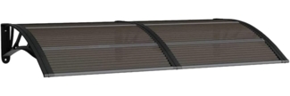 vidaXL Türvordach Schwarz 150x75 cm Polycarbonat 153582
