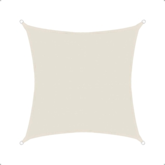 Anndora Sonnensegel x3 - cream quadratisch HDPE