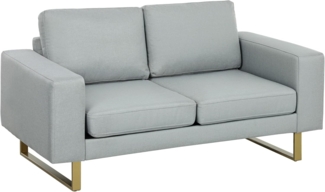 HOMCOM 2-Sitzer Sofa Couch mit Armlehne Doppelsofa, Modern Polstersofa 1 Teile, für Schlafzimmer Wohnzimmer, 145 x 82 x 78 cm, Dunkelgrau