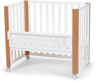 Kinderkraft 4in1 Kinderbett Beistellbett Laufgitter KOYA mit Matratze 120x60 cm