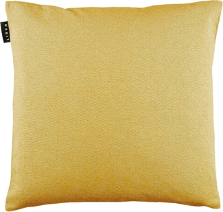 LINUM PEPPER Premium Kissenhülle für Dekokissen 50x50 cm, 100% Baumwolle, Maschinenwaschbar, Senfgelb