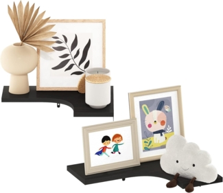 Furinno Hermite Klapptisch zur Wandmontage, Holzwerkstoff, Espresso, L-Shape