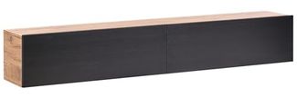 Wandmontierter TV-Schrank GLADSTONE Braun Schwarz
