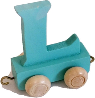 FunWorldToys® Buchstabenzug Bunt Holzeisenbahn Namenszug aus Holz (Buchstabe L)
