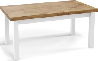 WFL GROUP Esstisch Avena (Ausziehbarer rechteckiger Esstisch, Küchentisch, 140-180 x 80 x 78 cm), Ausziehbarer rechteckiger Esstisch, Küchentisch, 140-180 x 80 x 78 cm