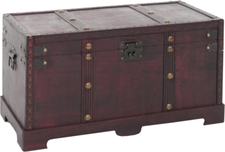 Holztruhe Holzbox Schatztruhe Valence Antikoptik 30x57x29cm ~ eckig