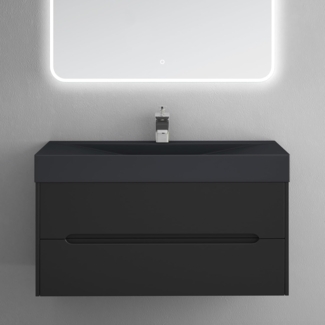 doporro Badmöbel-Set Badschrank Yoga Waschbeckenunterschrank Wandmontage Waschbecken