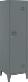 Einzelspind Kurikka 137x38x38 cm Dunkelgrau [en. casa]