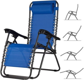 Bakaji 2832075 Gartenliege, Blau