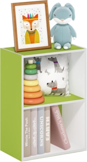Furinno Luder Bücherregal Aufbewahrung grün/weiß