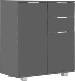 vidaXL Sideboard Hochglanz-Grau 71x35x80 cm Holzwerkstoff 283717