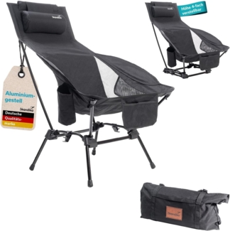 Skandika Campingstuhl Campingstuhl Compact Plus, bis 200 kg belastbar, klein, faltbar, kleines Packmaß