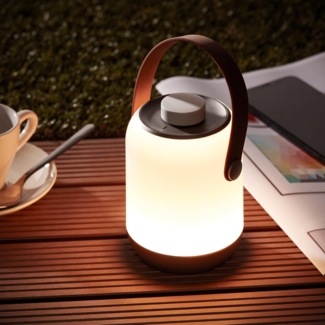 Lightbox Tischleuchte, LED fest integriert, Warmweiß, Tischlampe für den Garten mit warmweißem Licht - spritzwassergeschützt