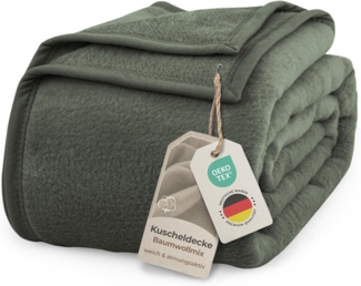 Wohndecke Kuscheldecke weich & flauschig – warme Baumwolldecke Überwurf Sofa, Laynenburg, Decke als Sofa-decke, Couchdecke, Wolldecke aus Baumwollmix