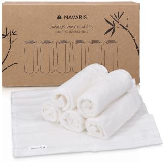 Navaris Waschlappen Set 6-teilig Baby-Waschlappen aus Bambus - 25x25cm, (6-St)