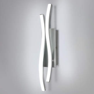 Comely LED Wandleuchte Innen, Moderne Wandleuchten 14W 1575LM, Aluminium Beleuchtung Wandlampe für Wohnzimmer, Schlafzimmer, Treppenhaus, 6500K kaltweißes Licht, Silber, 41cm