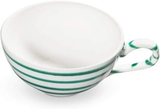 Grüngeflammt, Teetasse Cup (0,17L) - Gmundner Keramik Teetasse - Mikrowelle geeignet, Spülmaschinenfest