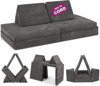 Linodino Kindersofa Spielsofa I aus Schaumstoff Bausteine I Spielcouch für Kinder, 3 Jahre Garantie
