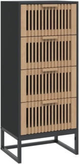 vidaXL Highboard Schwarz 40x30x95 cm Holzwerkstoff 352125