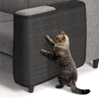 Navaris Kratzpappe Katzen Kratzmatte Kratzschutz Sofa - Sisal Kratzteppich - links, (1-tlg)