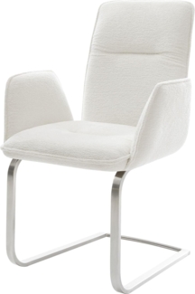 Freischwinger Vinja-Flex Bouclé Soft Beige Freischwinger flach Edelstahl