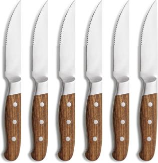 Comas Steakmesser Aconcagua 6er Set, Fleischmesser, Edelstahl, Rosewood Holz, 25. 8 cm, 7446