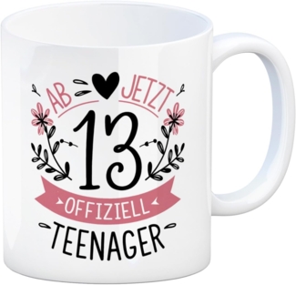 speecheese Tasse Ab jetzt offiziell Teenager Kaffeebecher zum 13. Geburtstag