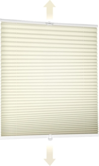 Sekey Plissee Klemmfix ohne Bohren 80x210cm, Beige